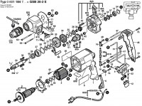 Bosch 0 601 184 742 GSB 20-2 E Percussion Drill 240 V / GB Spare Parts GSB20-2E